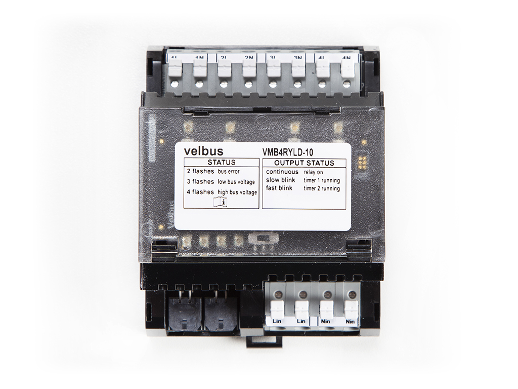 Velbus VMB4RYLD-10 4-channel relay module with voltage outputs